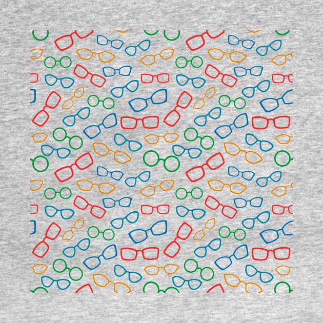 Colorful seamless pattern with glasses by DanielK